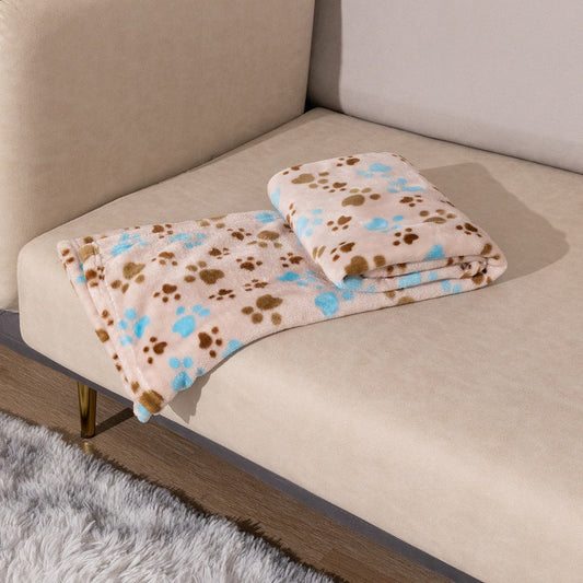 HKM-6293309 Double-Sided Thickened Flannel Pet Blanket Kennel Mat for Dogs in Cartoon Patterns