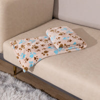 HKM-6293309 Double-Sided Thickened Flannel Pet Blanket Kennel Mat for Dogs in Cartoon Patterns