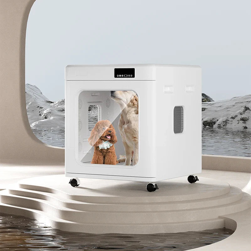 HKM-629395 200L Eco-Friendly Professional Pet Grooming Dryer for Dogs and Cats, Indoor Bathroom Use, 4 Fan Speeds, Time Setting