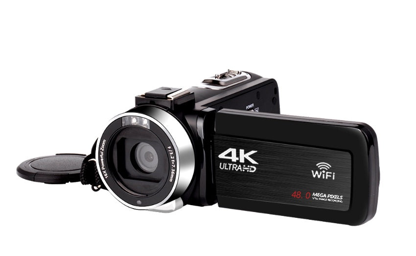 HKM-629523 4K Digital Video Camera with 3.0-Inch Touch Screen, WiFi Remote Control, and 18x Zoom