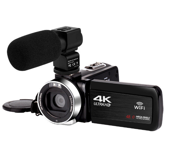 HKM-629523 4K Digital Video Camera with 3.0-Inch Touch Screen, WiFi Remote Control, and 18x Zoom