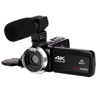 HKM-629523 4K Digital Video Camera with 3.0-Inch Touch Screen, WiFi Remote Control, and 18x Zoom