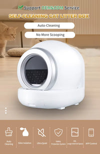 HKM-629587 Intelligent Full-Automatic Cat Litter Box with One-Button Shoveling and Fresh Deodorization, Ultra Quiet Operation