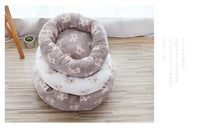 HKM-6296509 Cozy Deep Sleep Pet Bed for Dogs and Cats in Mocha Bear, Milk White Bear, or Blue and White Bear