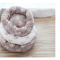 HKM-6296509 Cozy Deep Sleep Pet Bed for Dogs and Cats in Mocha Bear, Milk White Bear, or Blue and White Bear