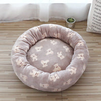 HKM-6296509 Cozy Deep Sleep Pet Bed for Dogs and Cats in Mocha Bear, Milk White Bear, or Blue and White Bear