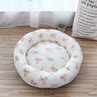 HKM-6296509 Cozy Deep Sleep Pet Bed for Dogs and Cats in Mocha Bear, Milk White Bear, or Blue and White Bear