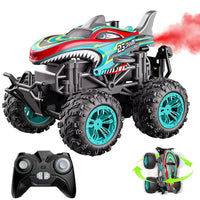 HKM-629715 Remote Control 1/18 Scale Music Spray Stunt Car Toy for Kids - Electric Indoor/Outdoor Vehicle