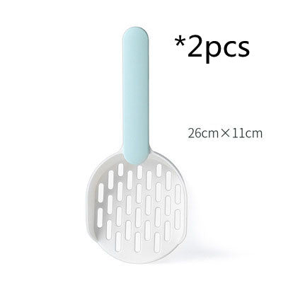 HKM-6298685 Thick Two-Color Cat Litter Shovel - Durable Plastic Design