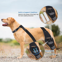 HKM-6299709 Dog Knee Pad Protective Gear for Surgical Injury - Neoprene Bandage and Collar Set