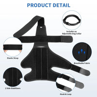 HKM-6299709 Dog Knee Pad Protective Gear for Surgical Injury - Neoprene Bandage and Collar Set