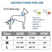 HKM-6299709 Dog Knee Pad Protective Gear for Surgical Injury - Neoprene Bandage and Collar Set