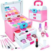 HKM-629971 Kids Pink Makeup Play Set - Cosmetic Case with Accessories for Ages 2 to 13