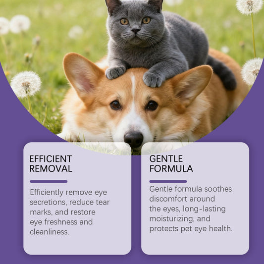 HKM-6300093 Gentle Eye Drops for Cats and Dogs ¨C Effectively Clean Tear Stains and Discharge, 30ml