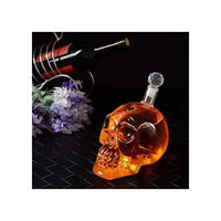 HKM-630099 Handmade Crystal Skull Glass Bottle 350ml for Whiskey, Liquor, or Beverage Serving