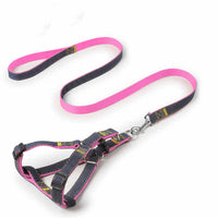 HKM-6301501 Durable Denim Pet Leash with Padded Handles and Shock-Absorbing Chest Strap