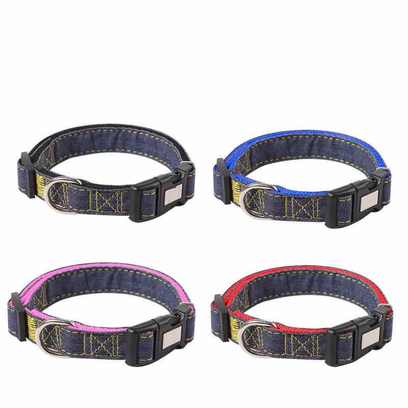 HKM-6301501 Durable Denim Pet Leash with Padded Handles and Shock-Absorbing Chest Strap