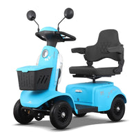 HKM-630163 4 Wheel Electric Mobility Scooter with Electromagnetic Brakes, LED Lights, and 40-60km Range