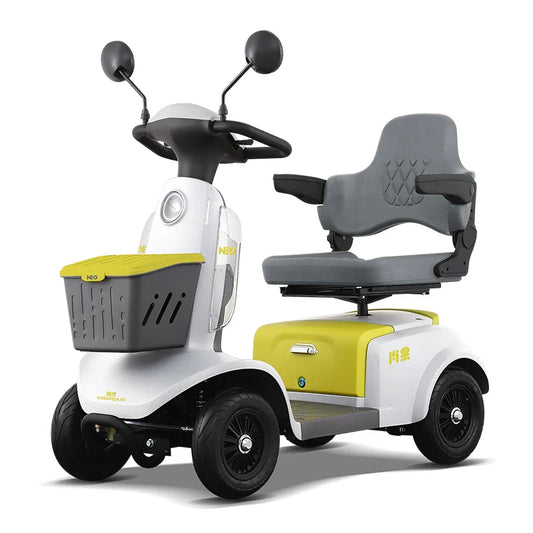 HKM-630163 4 Wheel Electric Mobility Scooter with Electromagnetic Brakes, LED Lights, and 40-60km Range