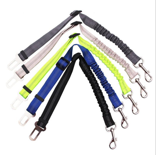 HKM-6302013 Adjustable Dog Seat Belt with Elastic Buffer and Reflective Safety Features
