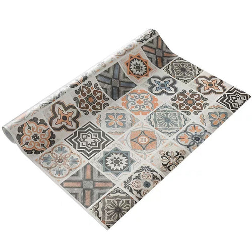 HKM-630227 PVC Self-Adhesive Sticker Ciment Tiles - Moisture-Proof, Anti-Mildew, Sound Insulation - 60cm x 1m