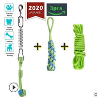 HKM-6303037 Stainless Steel Spring Pole with Cotton Rope for Active Dogs
