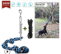 HKM-6303037 Stainless Steel Spring Pole with Cotton Rope for Active Dogs