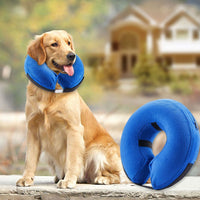 HKM-6304189 Inflatable Protective Collar for Dogs and Cats - Sizes S, M, L, XL in Cloth and PVC