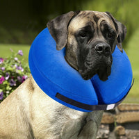 HKM-6304189 Inflatable Protective Collar for Dogs and Cats - Sizes S, M, L, XL in Cloth and PVC