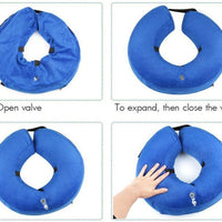 HKM-6304189 Inflatable Protective Collar for Dogs and Cats - Sizes S, M, L, XL in Cloth and PVC