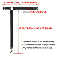 HKM-6305469 Adjustable Two-in-One Pet Safety Seat Belt Harness and Leash for Dogs and Cats
