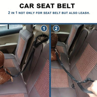 HKM-6305469 Adjustable Two-in-One Pet Safety Seat Belt Harness and Leash for Dogs and Cats