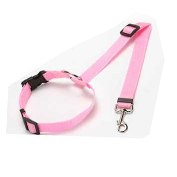 HKM-6305469 Adjustable Two-in-One Pet Safety Seat Belt Harness and Leash for Dogs and Cats