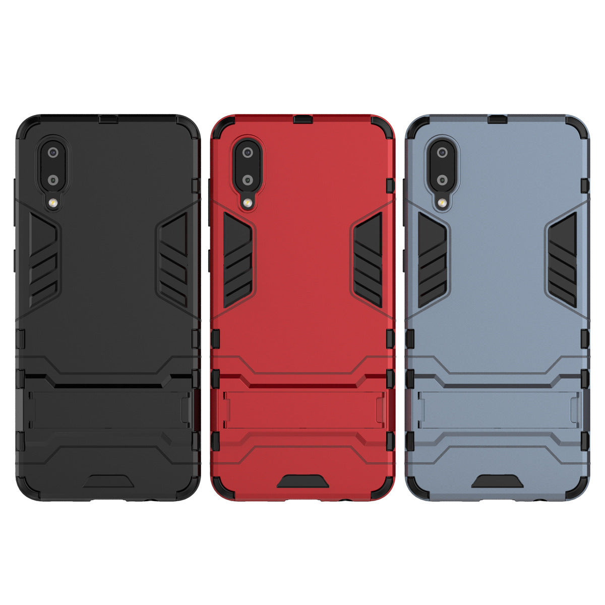 HKM-630547 Shatterproof TPU+PC Back Cover for Samsung A02, A02S, A20, A30, A10, M10, M20, M30, A40, A50, A51, A70, A71, A31 Models