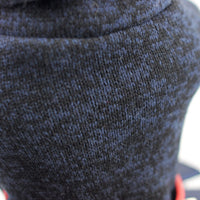 HKM-6305981 Cozy Woolen Skirt Sweater Set for Female Pets in Gray and Navy Blue