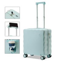 HKM-630675 18 Inch Mini Cabin Trolley Suitcase with Cup Holder and Laptop Compartment