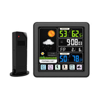 HKM-630675 Indoor and Outdoor Thermometer and Hygrometer with 6 Function Buttons and Weather Forecast Features