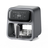 HKM-630867 Digital Touch Control Air Fryer for Healthy Cooking, 4L Capacity with Presets for French Fries and Chicken