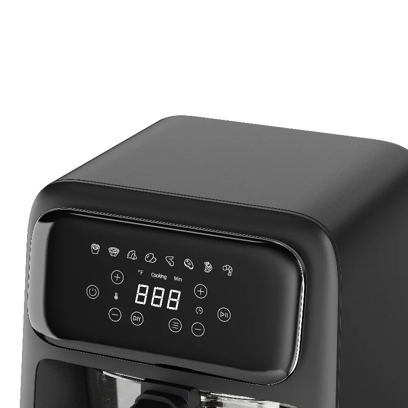 HKM-630867 Digital Touch Control Air Fryer for Healthy Cooking, 4L Capacity with Presets for French Fries and Chicken