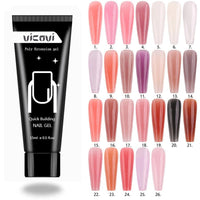 HKM-630931 Crystal Quick Extension Nail Glue 15ml - Orange, Rose Powder, Deep Powder, Bean Paste, White, Custard, Transparent Options Available