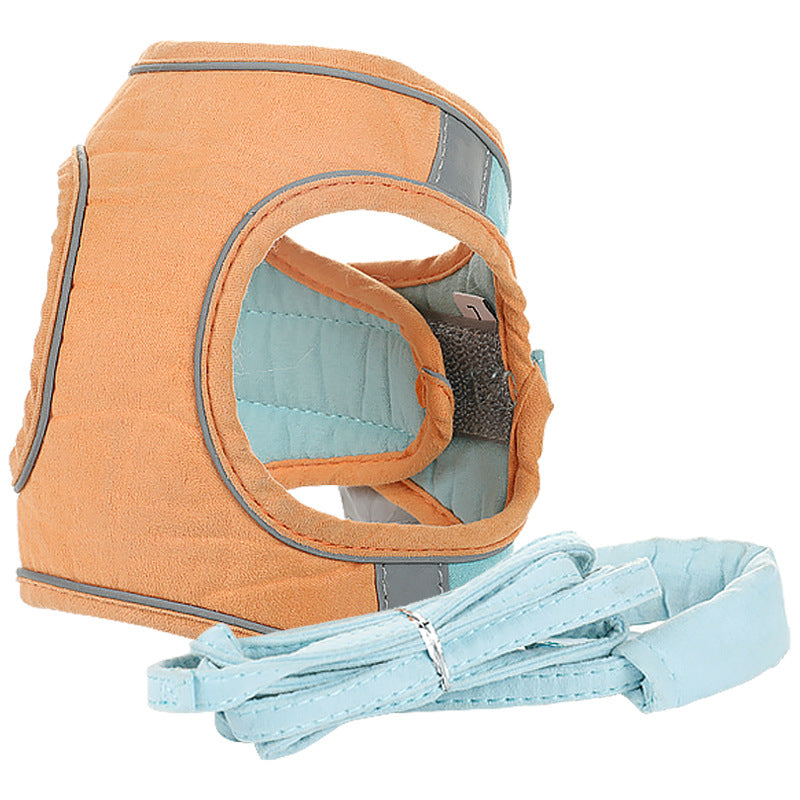 HKM-6309437 Reflective Comfort Traction Rope for Cats - Soft, Breathable, Night Safety with Adjustable Sizes