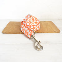 HKM-6309949 Orange Adventure Matching Collar and Leash Set for Dogs - Durable Polyester Material, Multiple Sizes Available