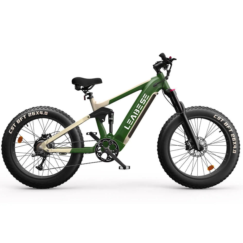 HKM-630995 26 Inch Full Suspension Electric Mountain Bike with Bafang 750W Motor, Aluminum Alloy Frame, 7-Speed Gears