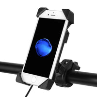 HKM-630995 Shockproof Motorcycle Phone Holder with Universal USB Charger, Fits Devices 3.5" to 7", Handlebar Mount