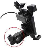 HKM-630995 Shockproof Motorcycle Phone Holder with Universal USB Charger, Fits Devices 3.5" to 7", Handlebar Mount