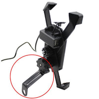 HKM-630995 Shockproof Motorcycle Phone Holder with Universal USB Charger, Fits Devices 3.5" to 7", Handlebar Mount