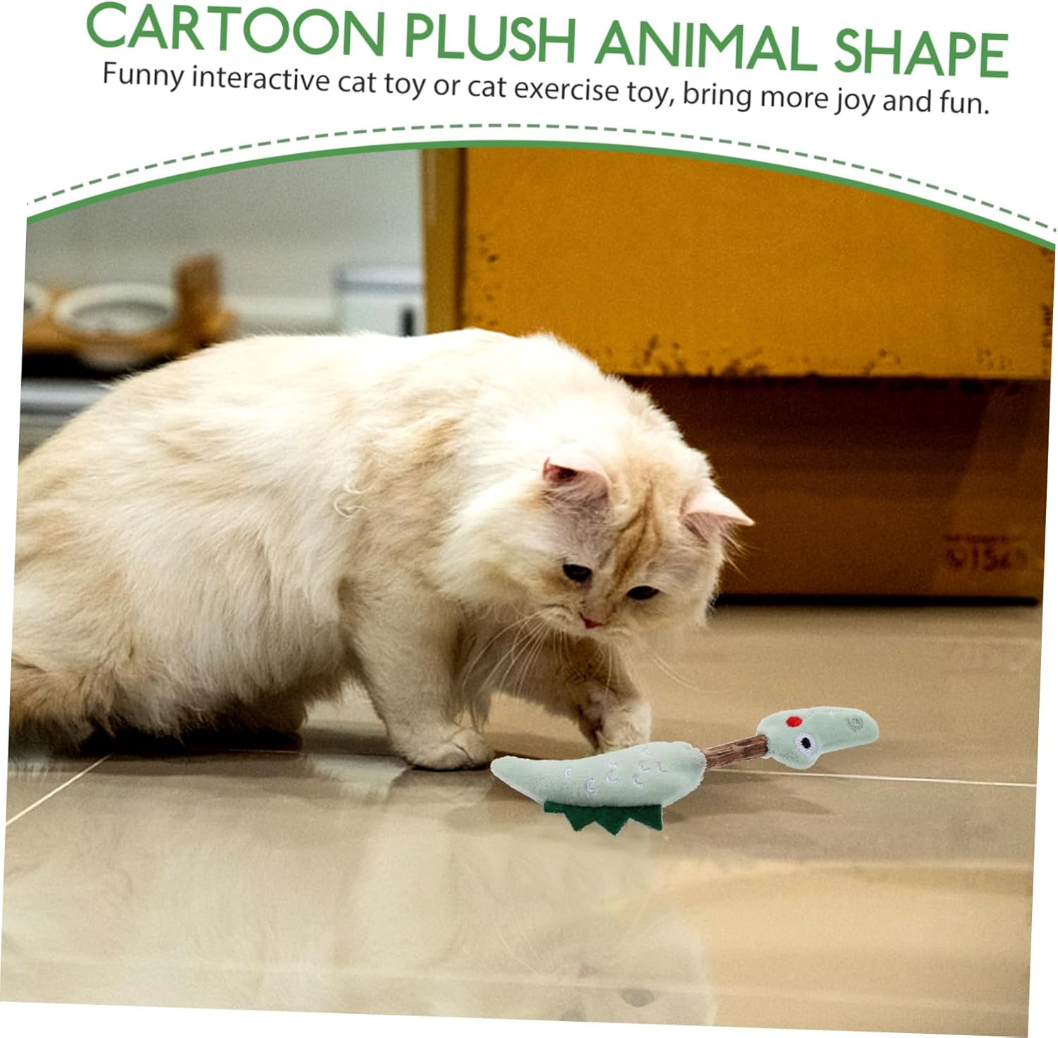 HKM-6311229 Silvervine Chew Sticks for Cats - Interactive Teeth Cleaning Toy with Plush Design - Engaging Plaything for Kittens and Adult Cats