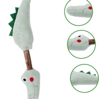 HKM-6311229 Silvervine Chew Sticks for Cats - Interactive Teeth Cleaning Toy with Plush Design - Engaging Plaything for Kittens and Adult Cats