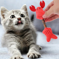 HKM-6311229 Silvervine Chew Sticks for Cats - Interactive Teeth Cleaning Toy with Plush Design - Engaging Plaything for Kittens and Adult Cats