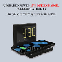 HKM-631315 Compact Wireless Charging Station with Dual USB Output and Type-C Interface